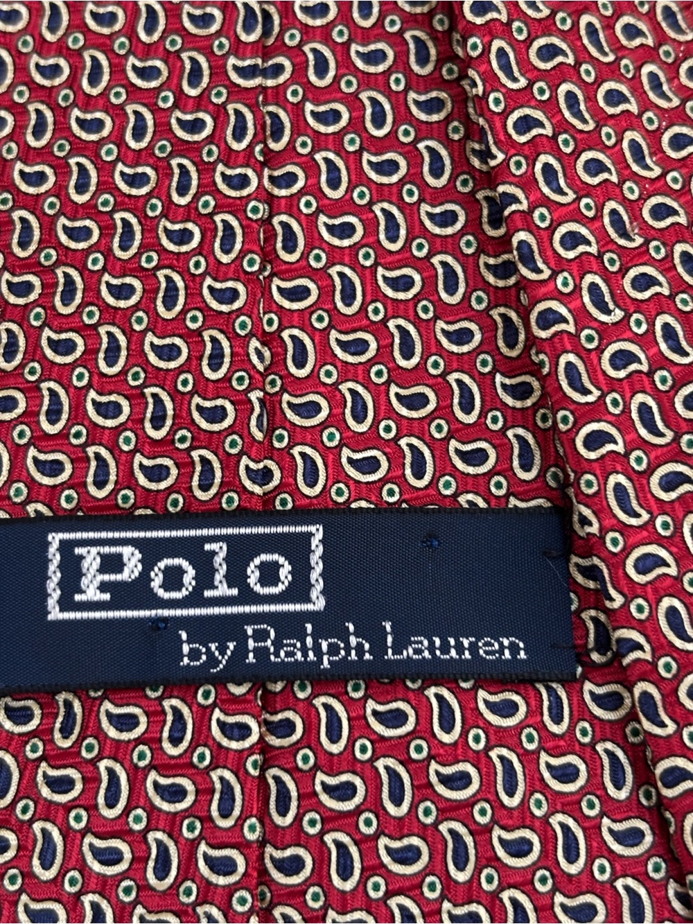 Polo by Ralph Lauren Red Paisley Silk Tie 58”